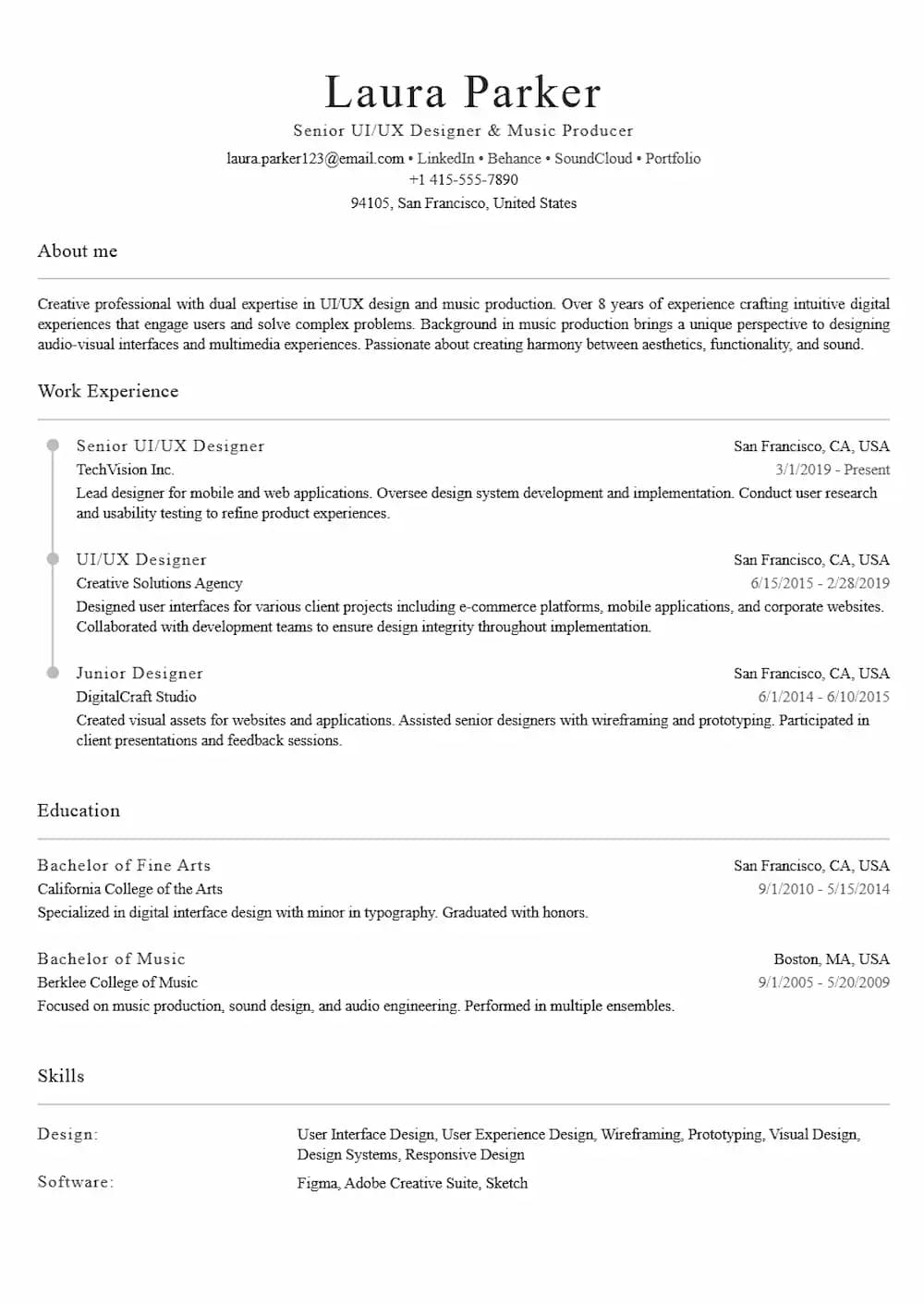 Resume or CV template 11