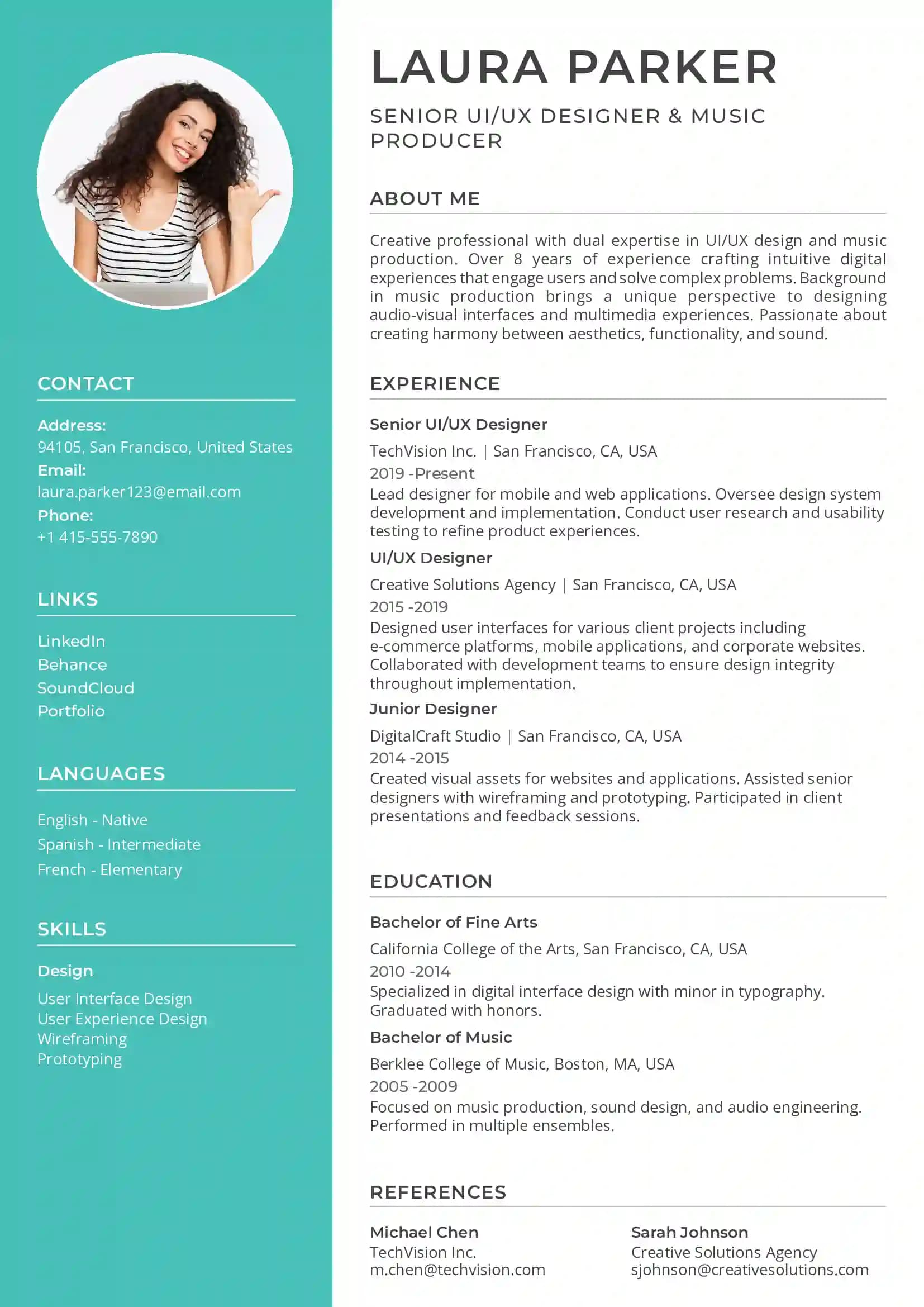 Resume or CV template 5