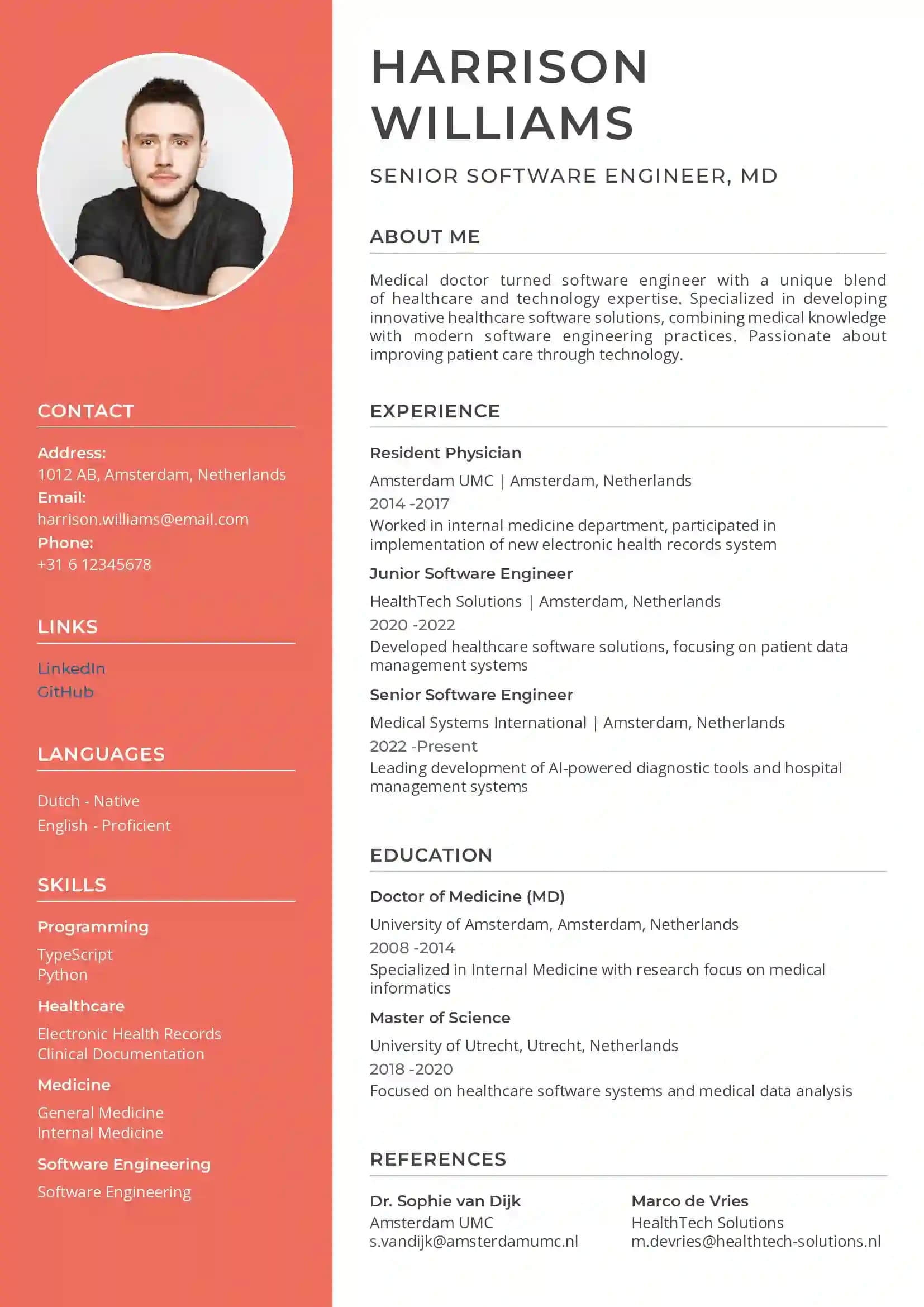 Resume or CV template 6