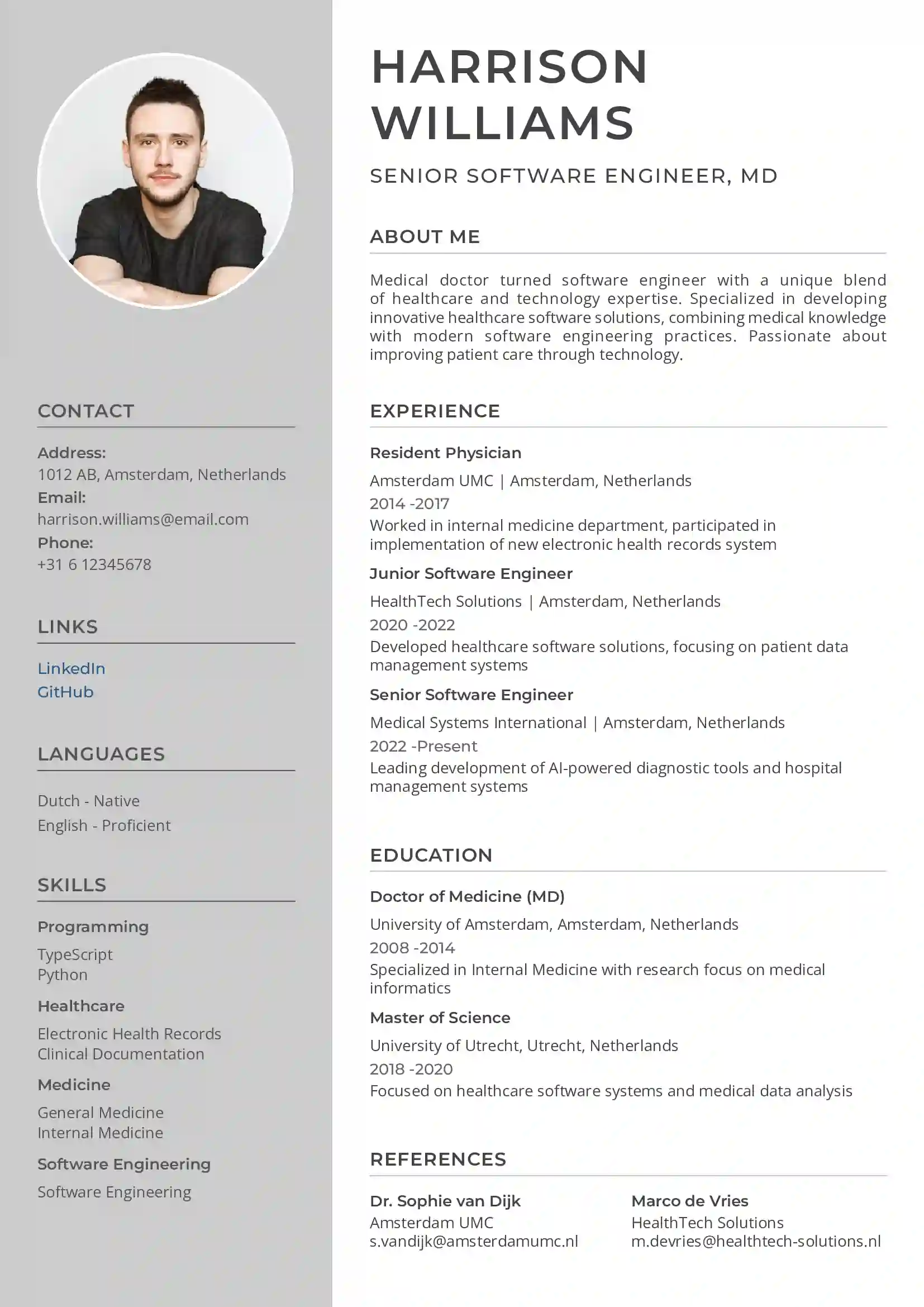 Resume or CV template 4