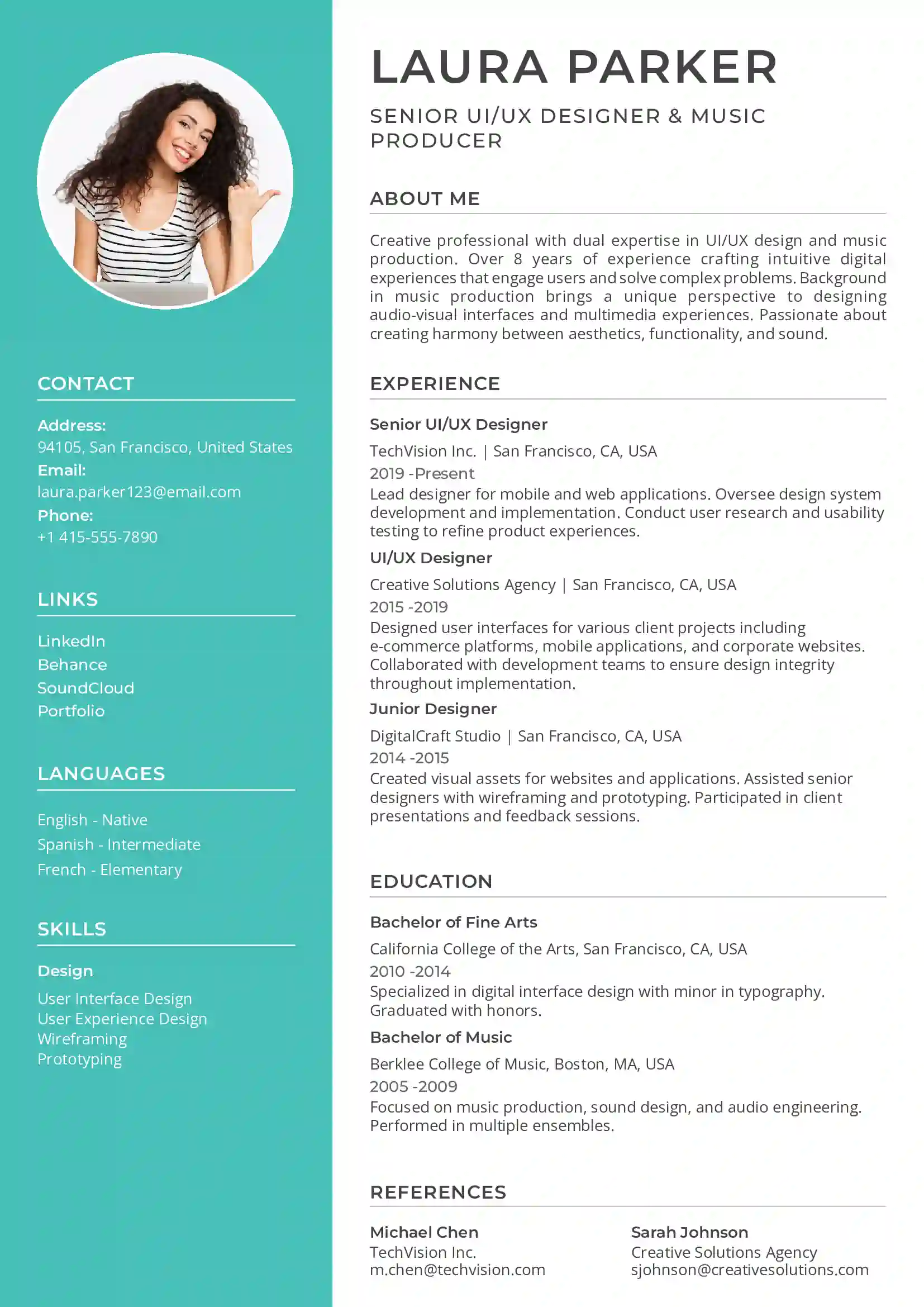 Resume or CV template 5