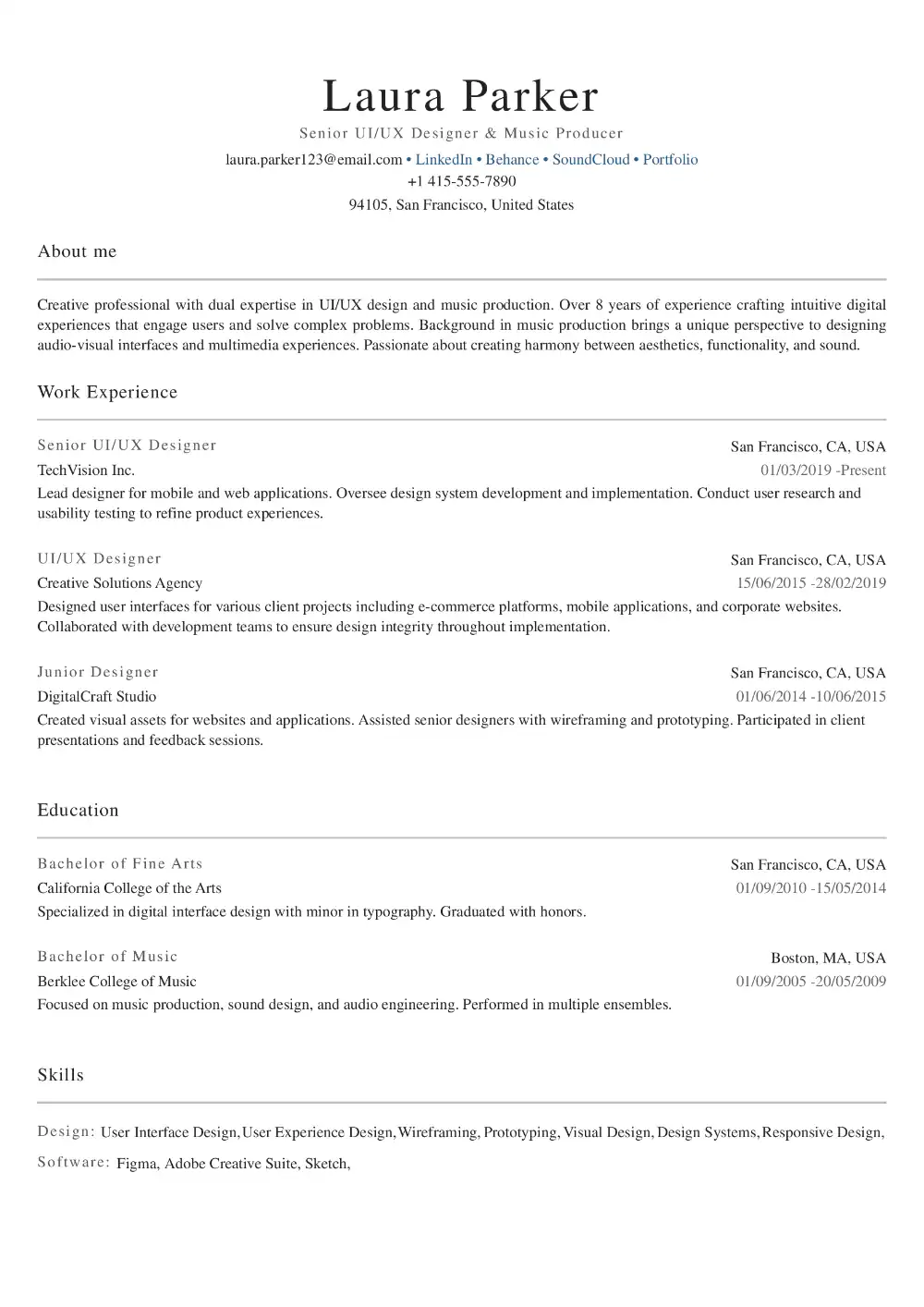 Resume or CV template 9